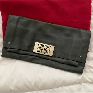 Carolina Herrera leather clutch.